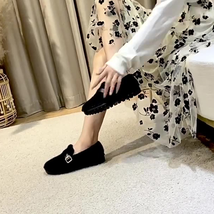 秋冬新款保暖加絨厚底棉鞋