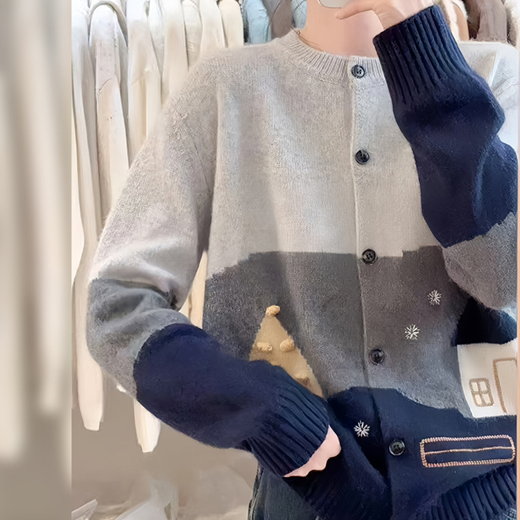 秋冬百搭顯瘦針織開襟衫