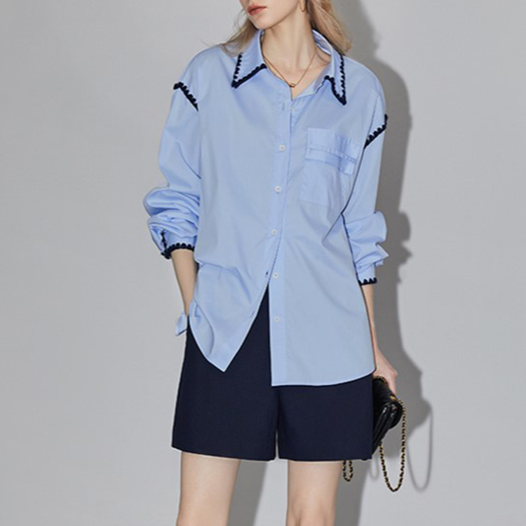 春季新款寬鬆小眾別緻襯衫