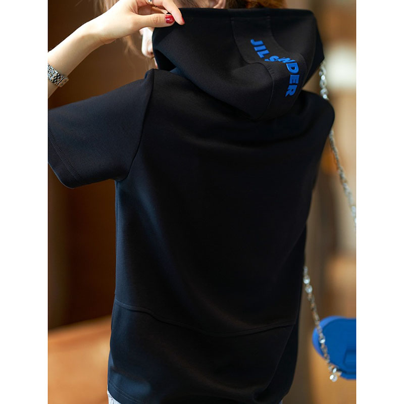 夏季新款連帽休閒短袖t卹