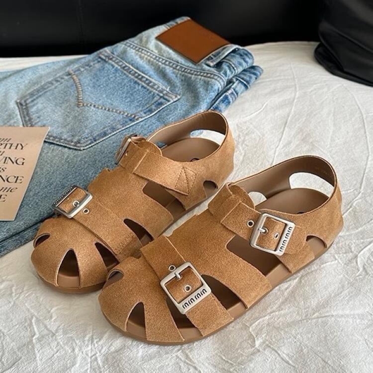 百搭厚底上班不累腳配裙子羅馬鞋（3色）