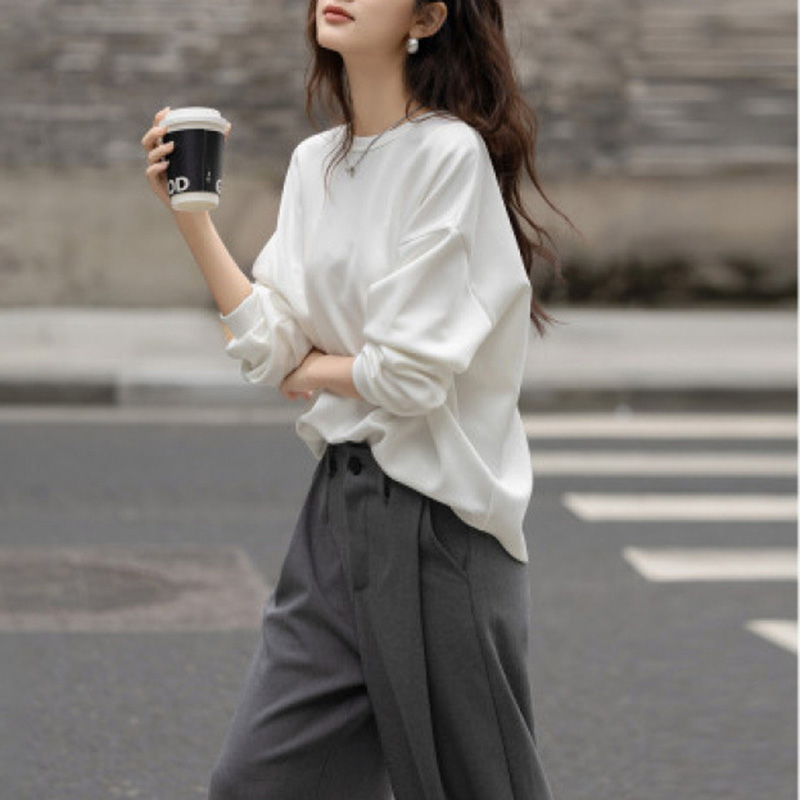 春季設計感開縫蝴蝶結圓領衛衣