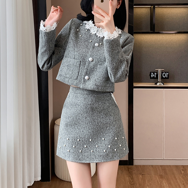 法式小香風高級感高腰套裝