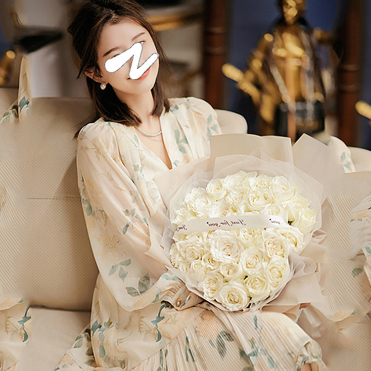 法式香風雪紡碎花連衣連衣裙