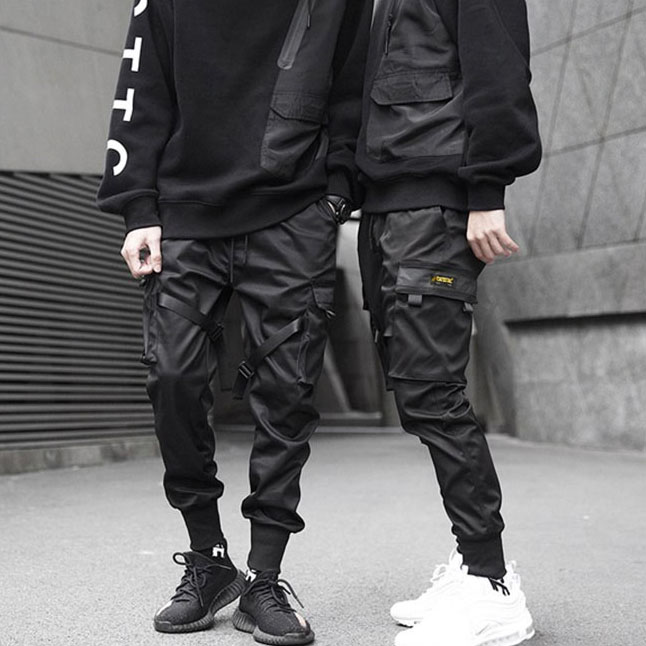 機能風休閒純色工裝褲