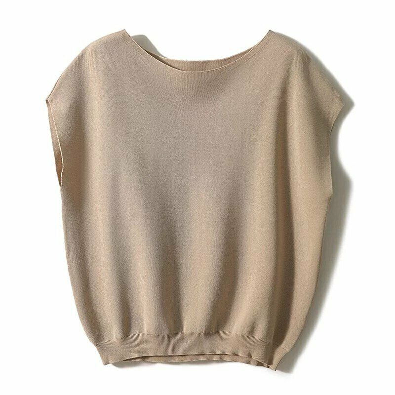 蝙蝠袖顯瘦針織短袖T恤