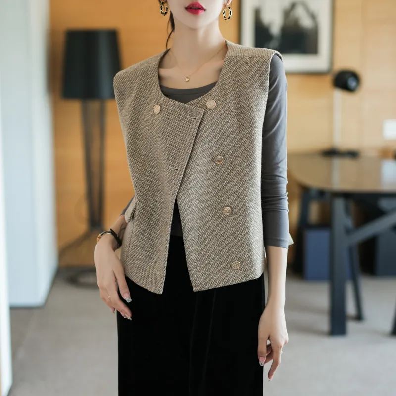 法式高級感小香風西裝馬甲