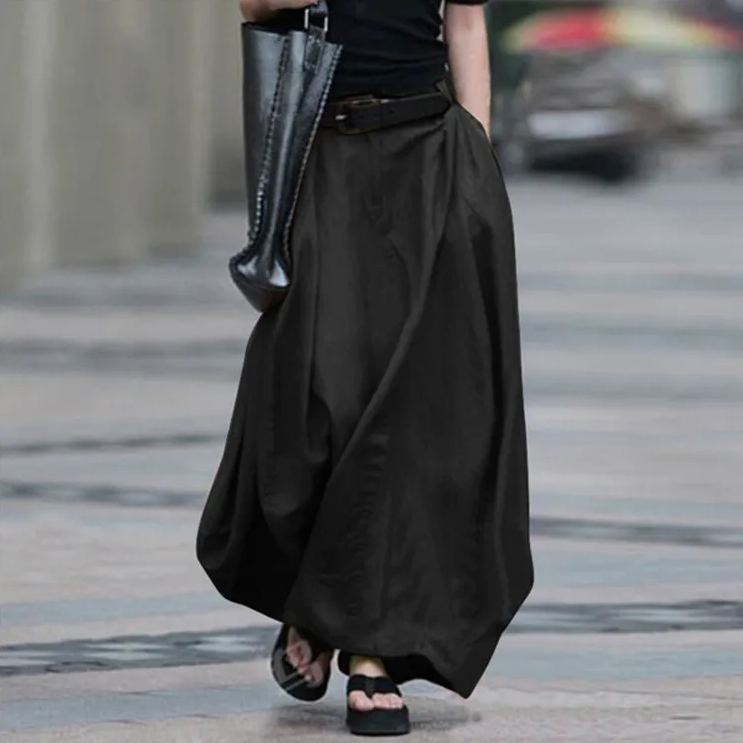 高腰顯瘦百搭大擺A字裙