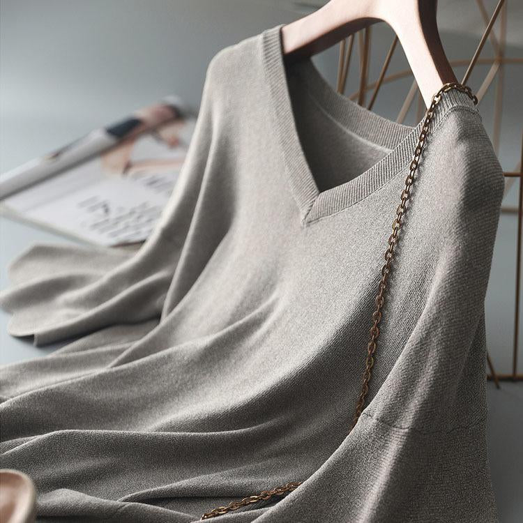 冰絲夏季花瓣袖針織T恤