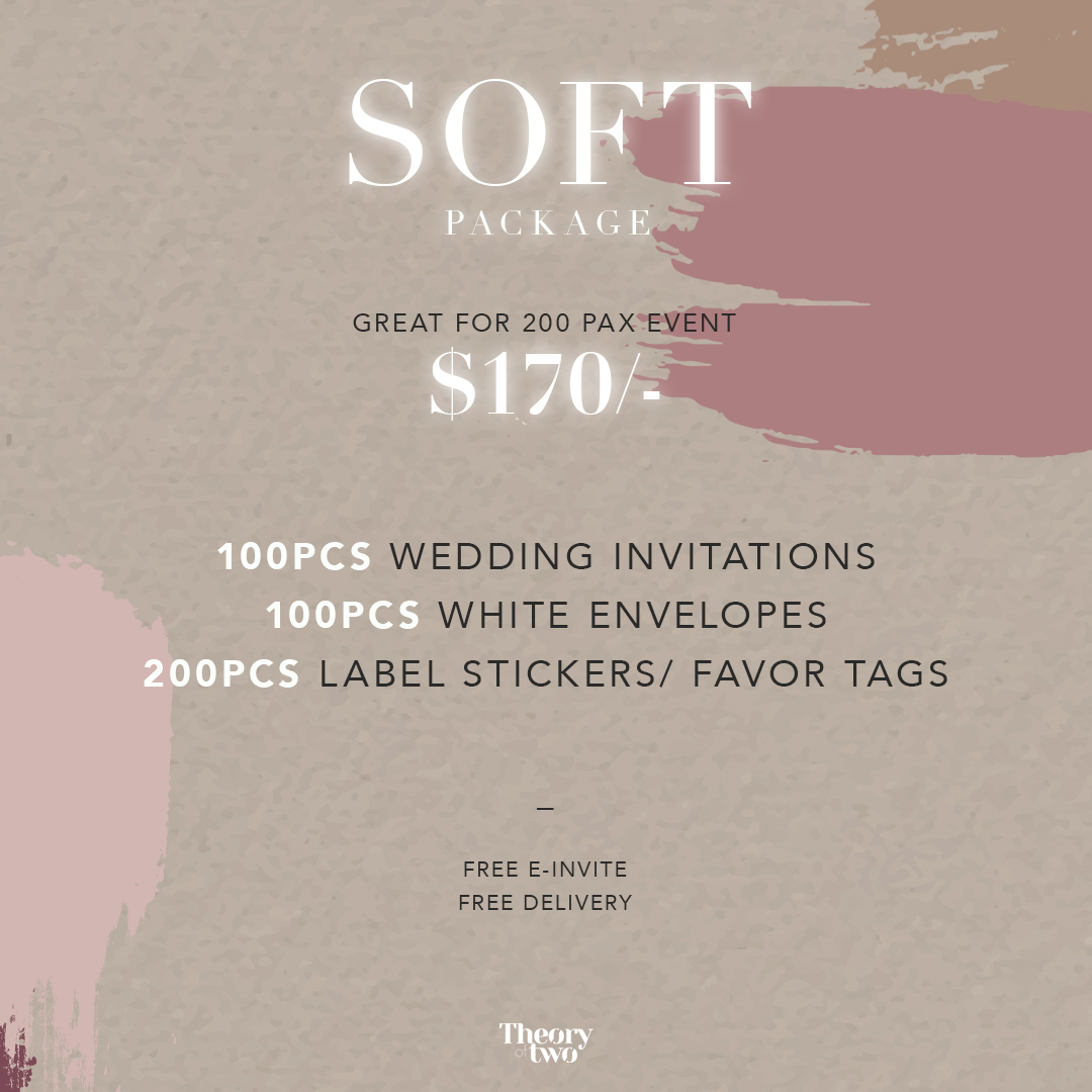 SOFT WEDDING INVITATION PACKAGE (GREAT FOR 200 PAX EVENT)