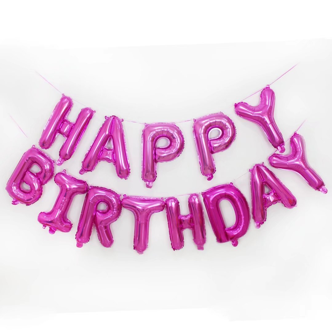 Decorative Happy Birthday Letter Foil Balloons