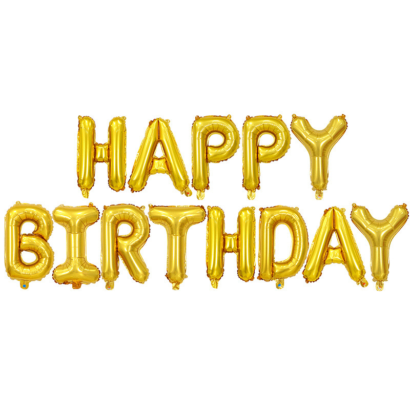 Decorative Happy Birthday Letter Foil Balloons