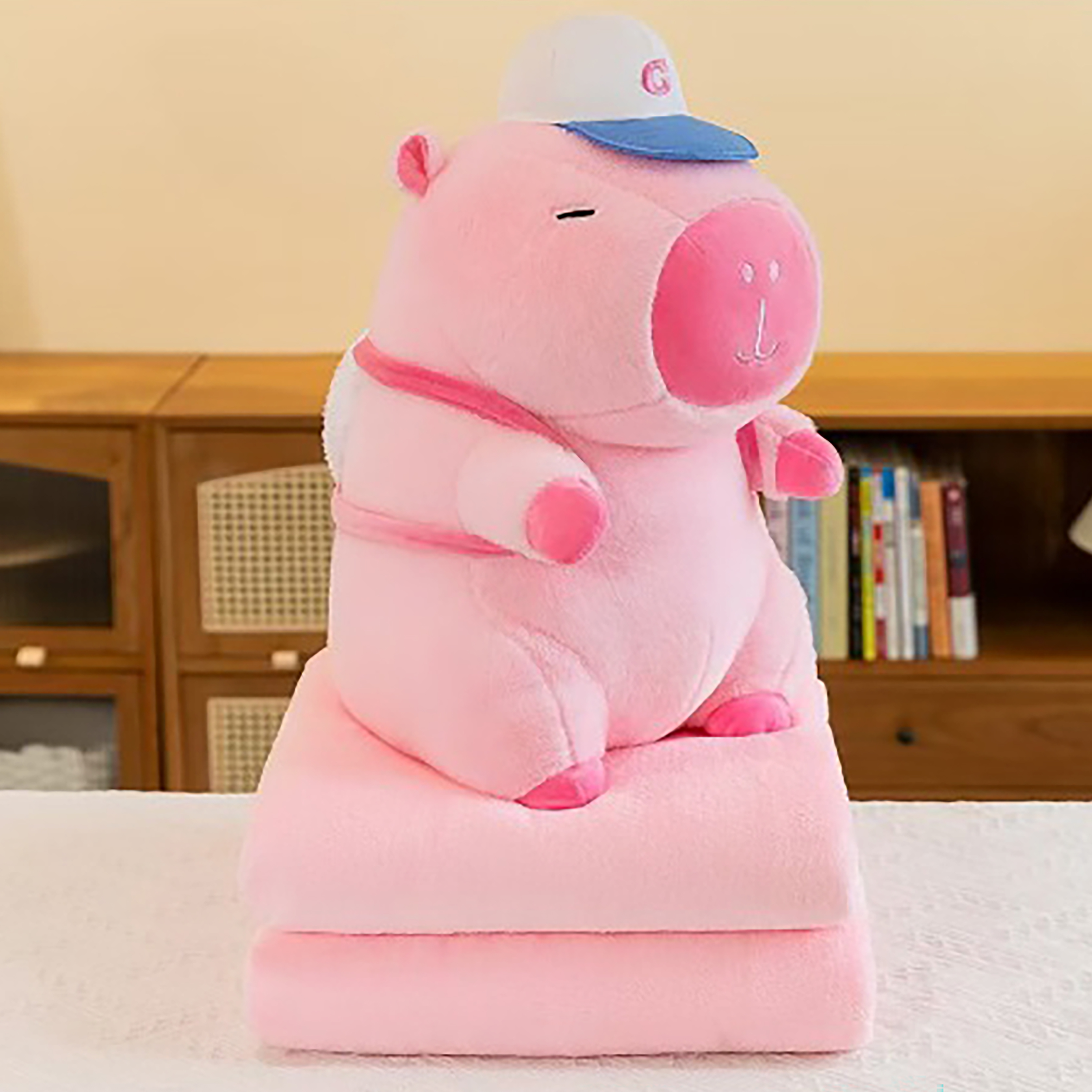 2-in-1 Soft Plush with Hidden Blanket Inside