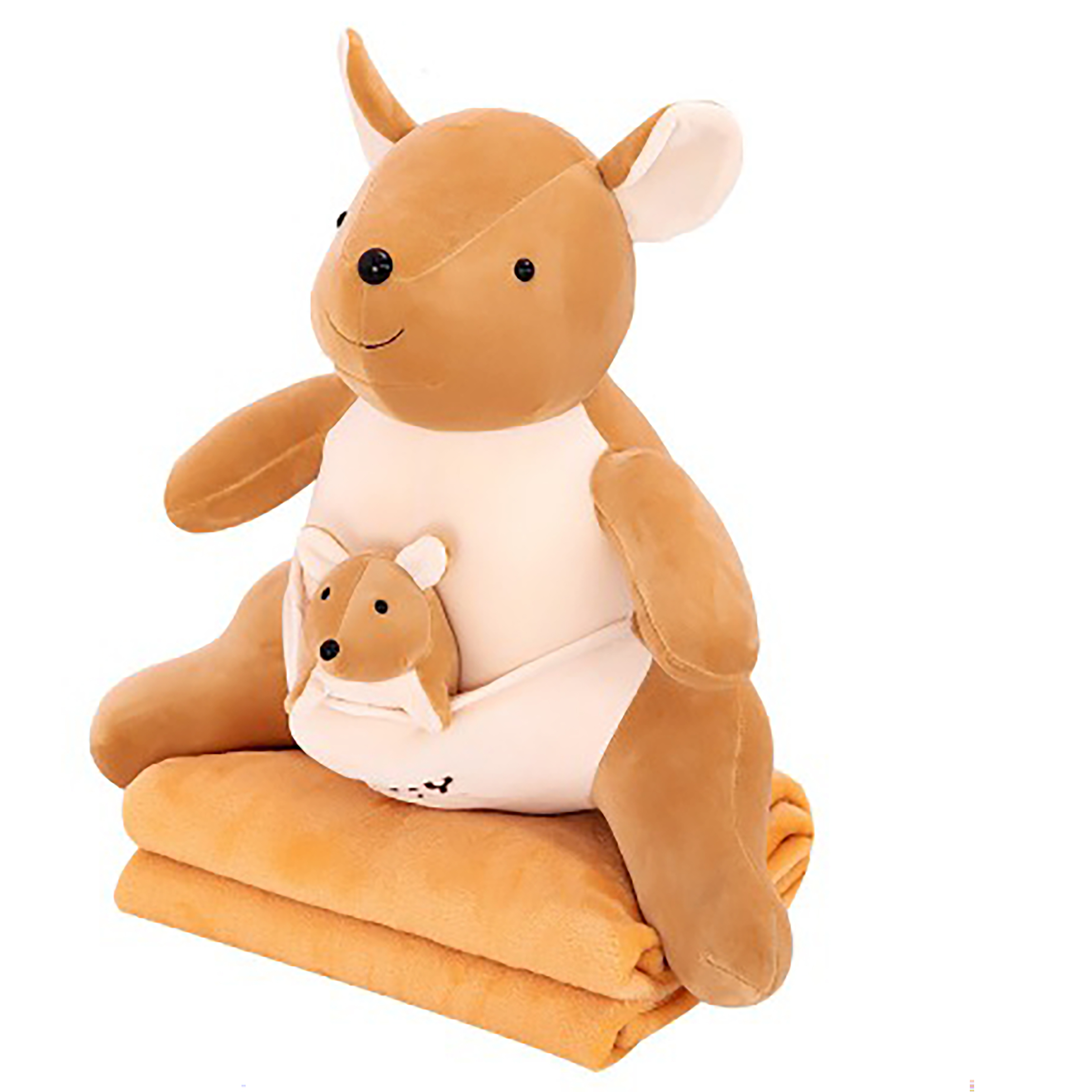 2-in-1 Soft Plush with Hidden Blanket Inside