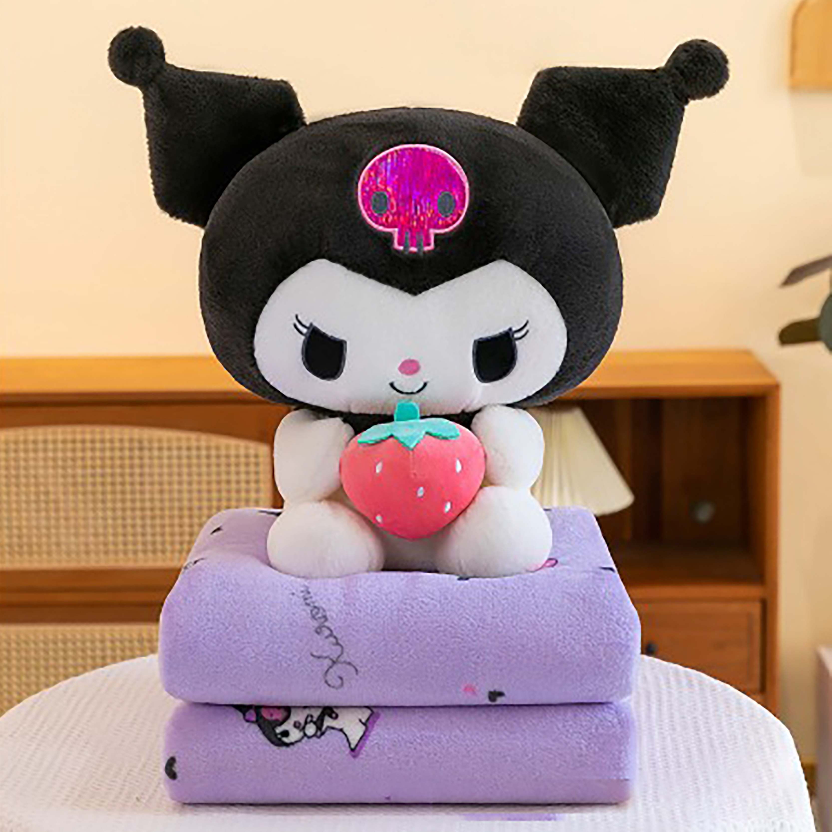 2-in-1 Soft Plush with Hidden Blanket Inside