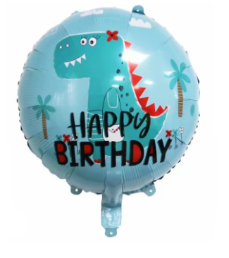 Happy Birthday Printed Round Foil Balloons