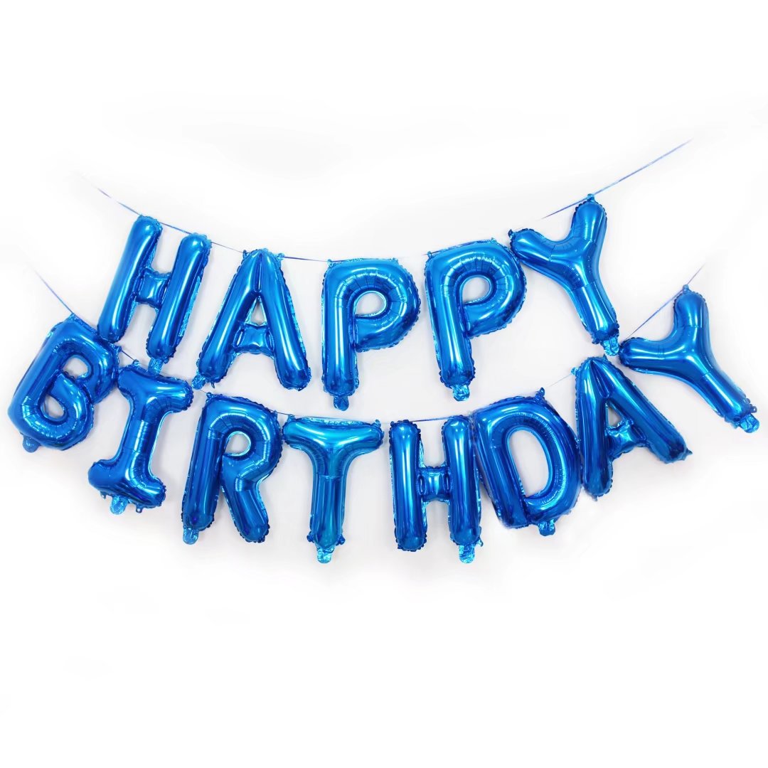 Decorative Happy Birthday Letter Foil Balloons