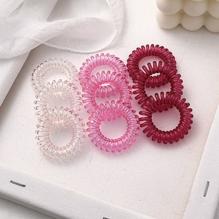 100 pieces/can high elastic candy color small seamless hair tie black hair rope children's jewelry towel ring seamless