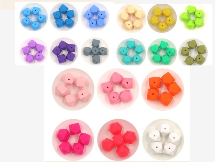 Hexagon Silicone Beads