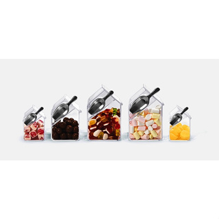 Acrylic candy box supermarket food display box bulk snacks dried fruit high transparent storage box with dust cover