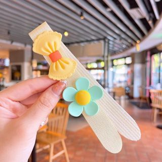 Korean Flower Velcro Headband Children's Hairpin Baby Broken Hair Artifact Hairband Bangs Sticker Headdress Wholesale