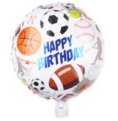 Happy Birthday Printed Round Foil Balloons