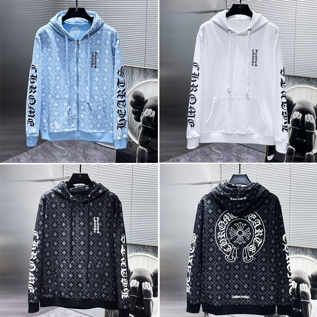 【Chrome-hearts】パーカー クロキシンクラシックホースシュールーズセーターの男性と女性のモデル