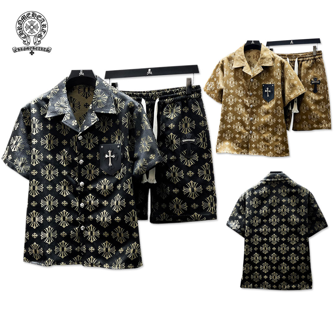 【Chrome Hearts】 クロムハーツ2025新作カジュアル半袖+ショートパンツスーツ