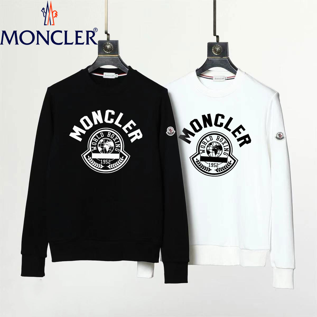 【Moncler】モンクレール クラシック コットン カジュアル ラウンドネック プルオーバー スウェットシャツ