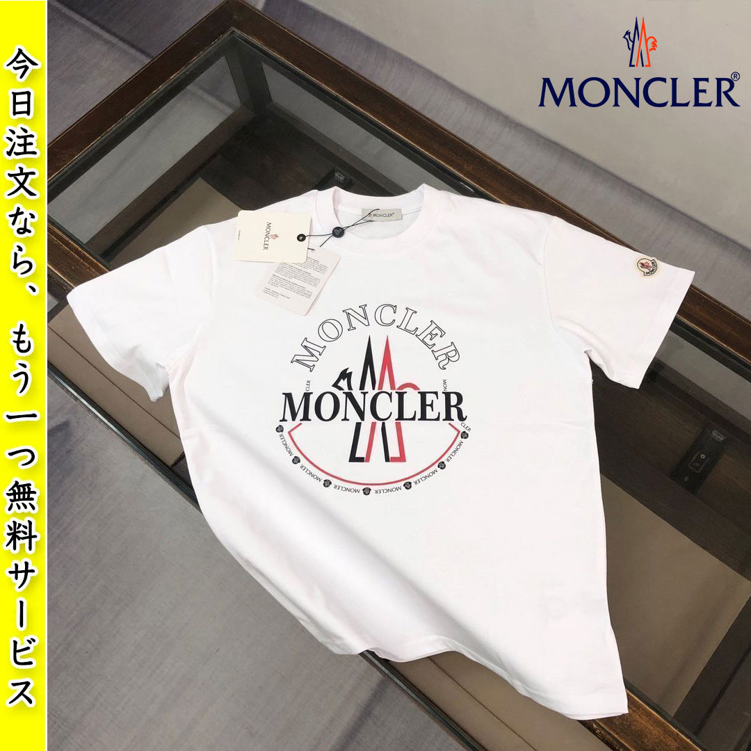 【MONCLER】【今日注文なら、もう一つ無料サービス】モンクレールの夏の新作ラウンドネックプリントレター半袖 男女兼用