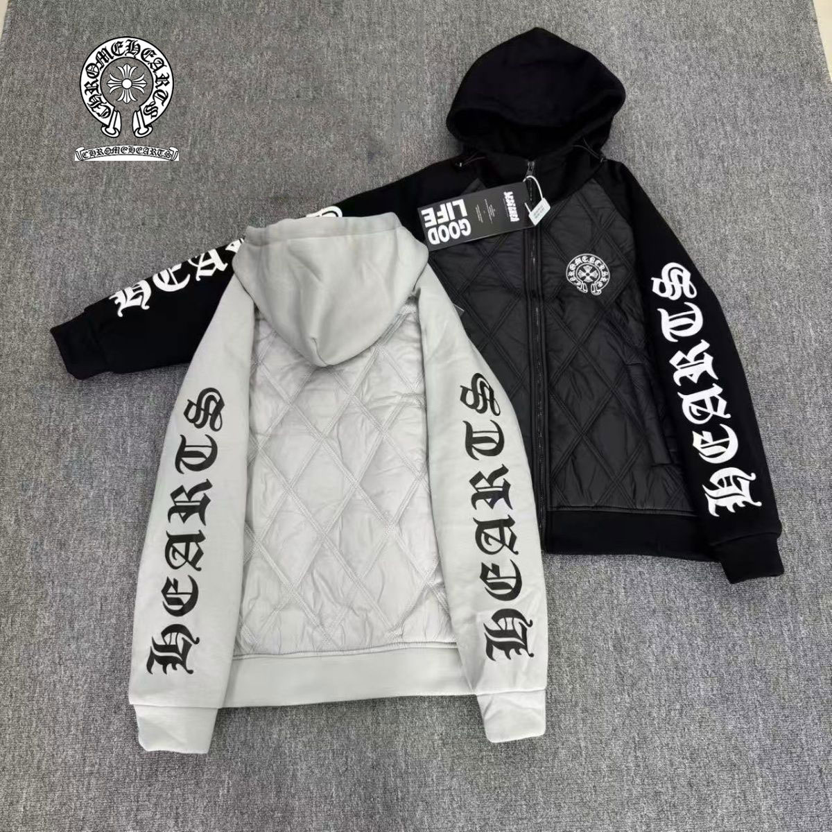 【Chrome hearts】クロムハーツ 2025新作 フード付きコットン刺繍ジャケット 男女兼用