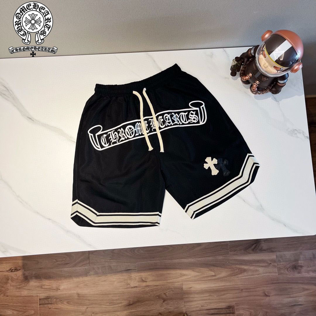【Chrome Hearts】クロウハート梵字クロスショーツ 男女兼用