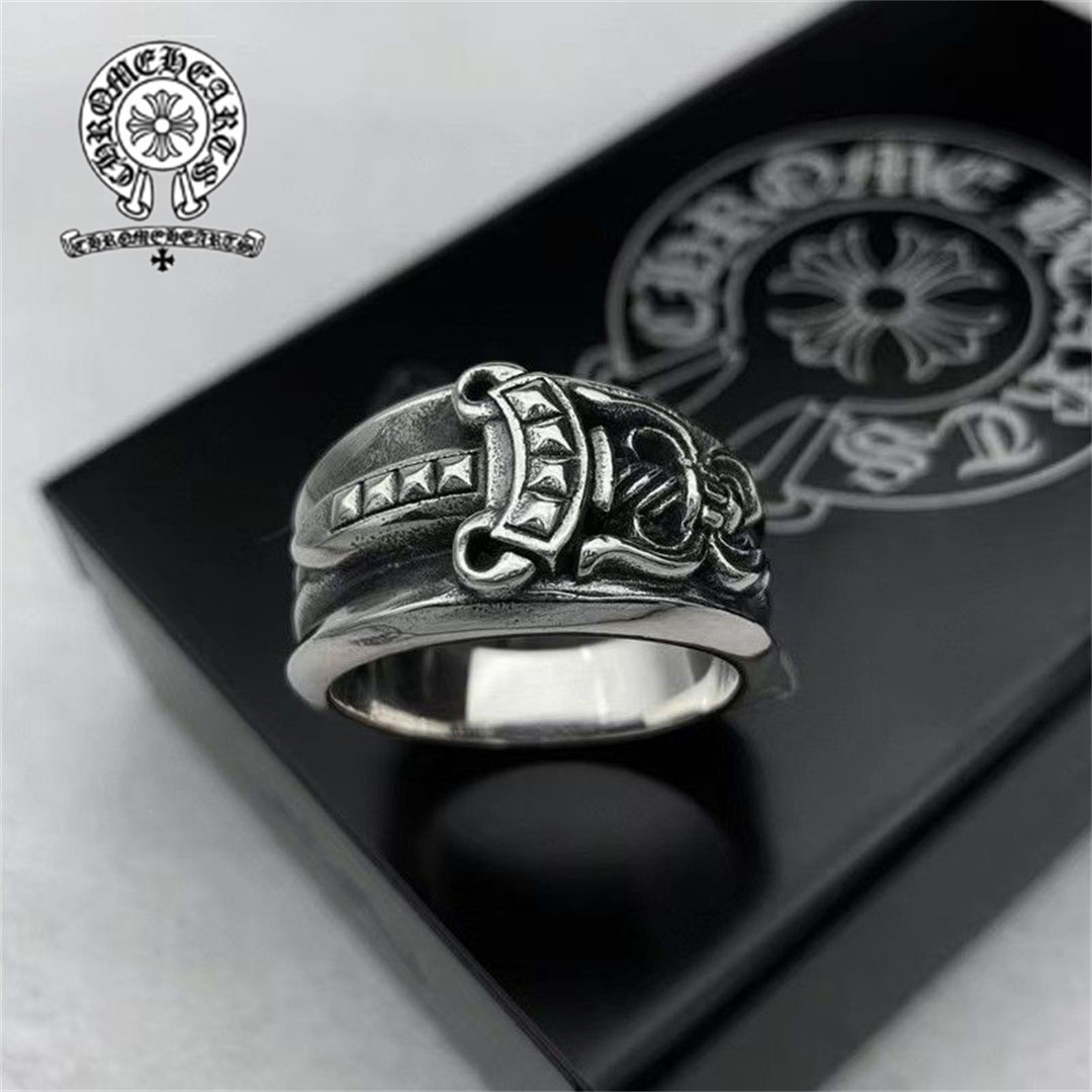 【Chrome  Hearts】クロウハートソードリングレトロオールマッチリング  男女兼用