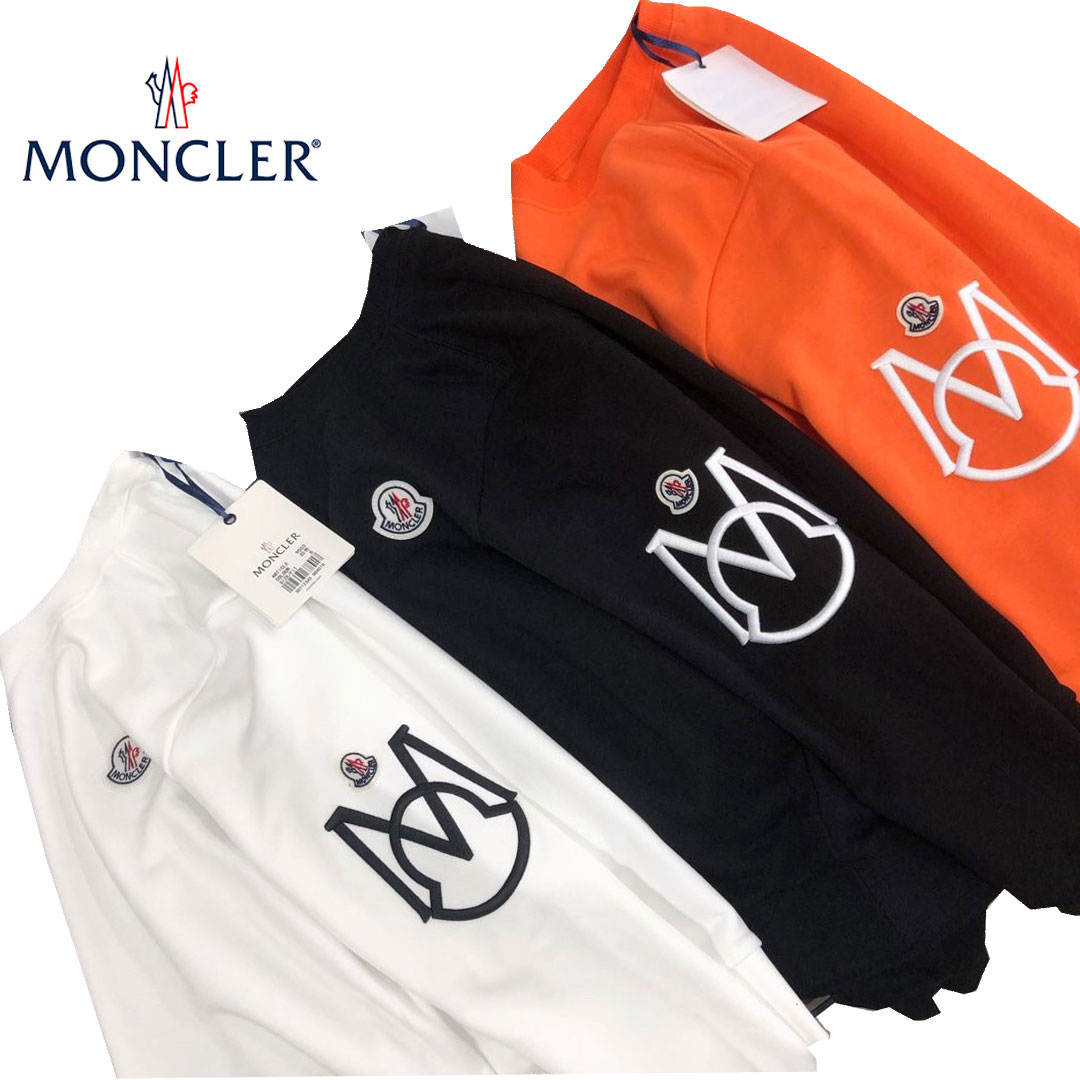 【今日注文なら、もう一つ無料サービス】【MONCLER】フード付き長袖ラウンドネックプリントプルオーバースウェットシャツ