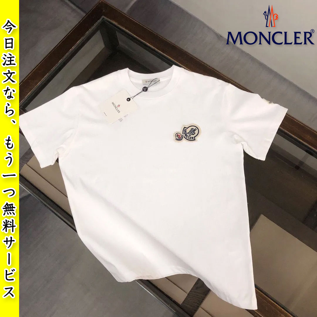 【Moncler】【今日注文なら、もう一つ無料サービス】モンクレール 2025年夏新作レター刺繍純綿半袖Tシャツ 男女兼用
