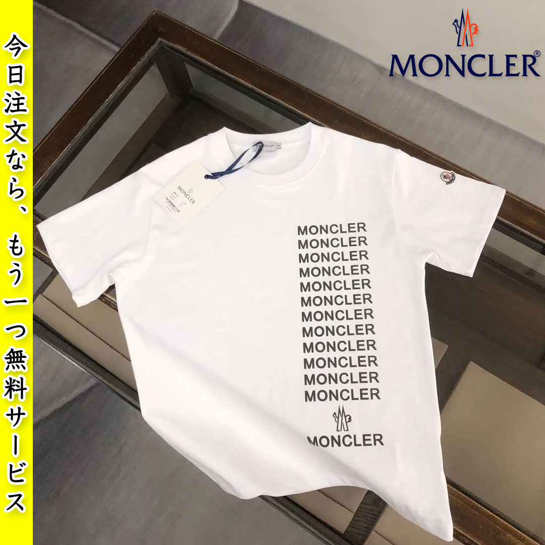 【Moncler】 モンクレール 【今日注文なら、もう一つ無料サービス】 2024年新作夏半袖ラウンドネックTシャツ 男女兼用