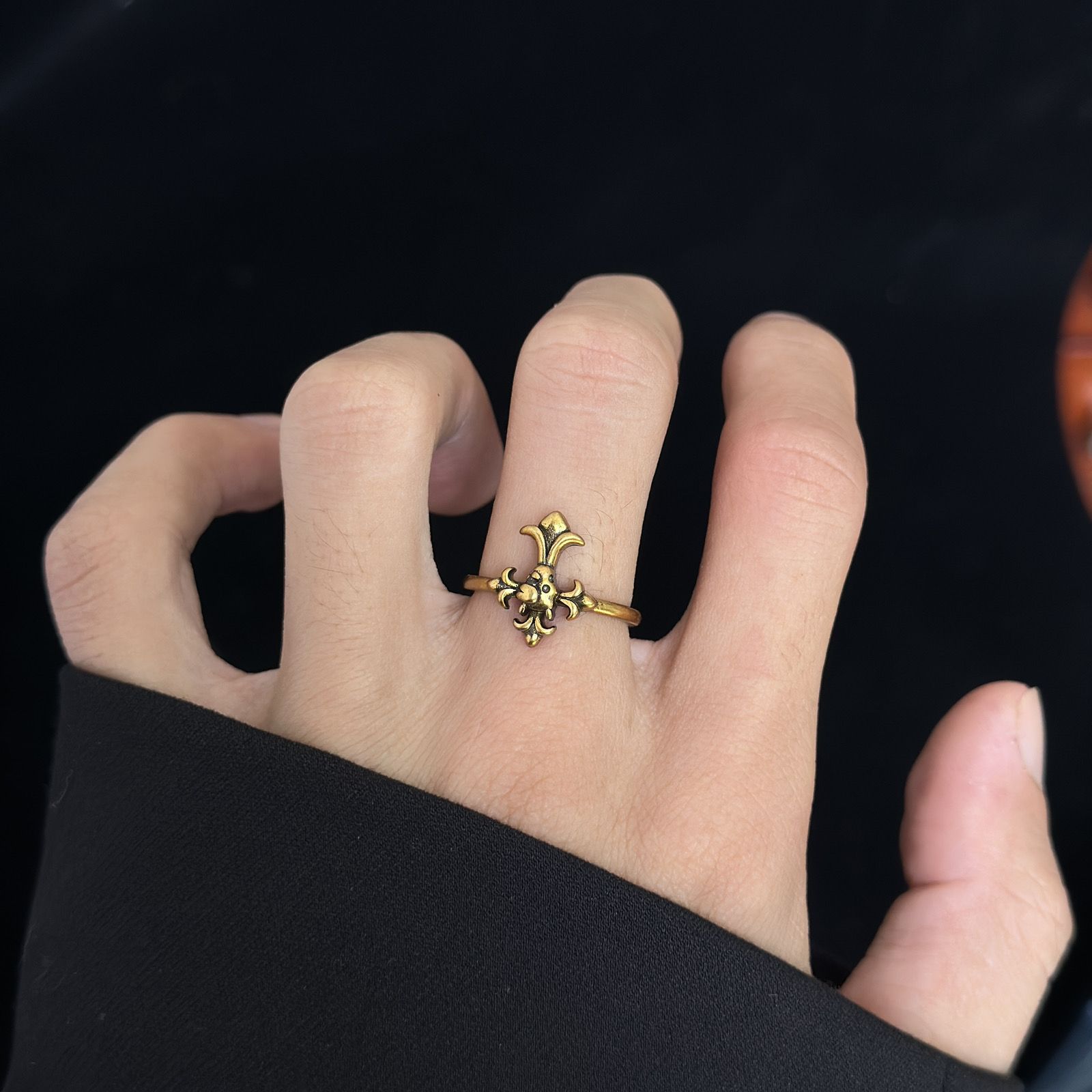 【今日注文なら、もう一つ無料サービス】【Chrome hearts】 クロムハーツ 男女兼用 ヴィンテージカップルリング（オープンデザイン）