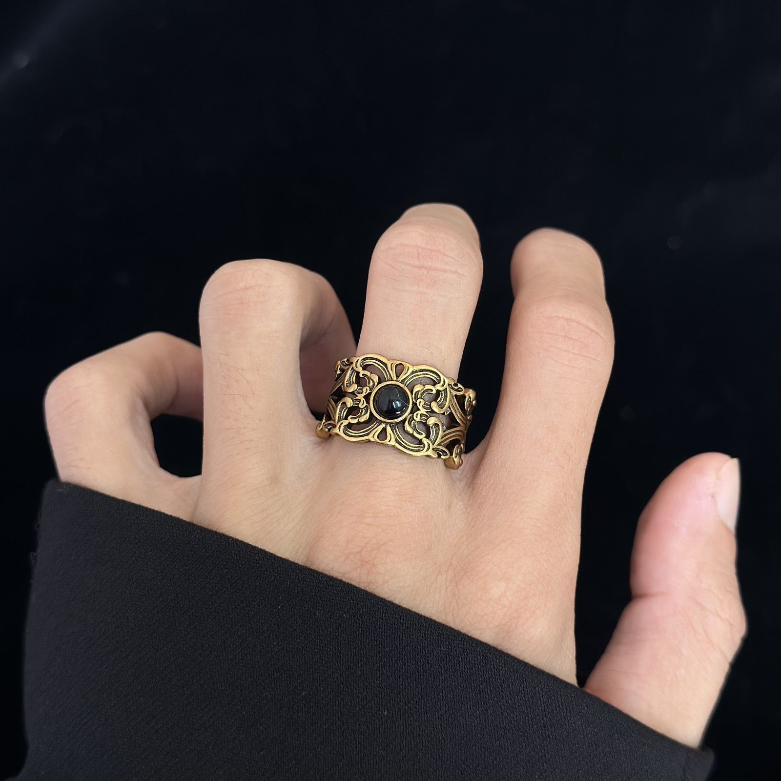 【今日注文なら、もう一つ無料サービス】【Chrome hearts】 クロムハーツ 男女兼用 ヴィンテージカップルリング（オープンデザイン）