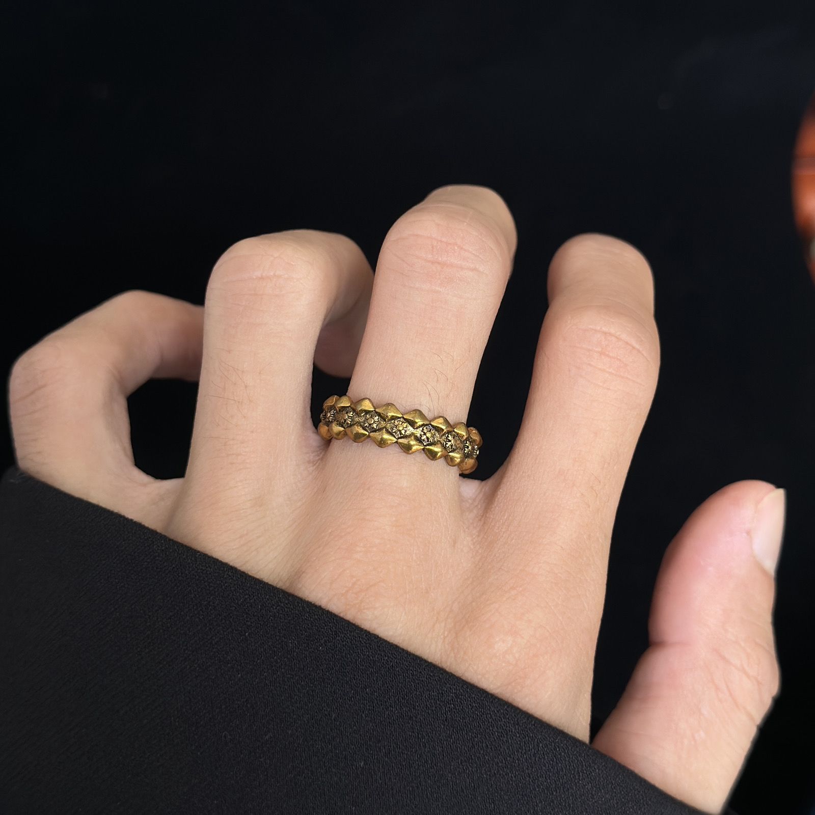 【今日注文なら、もう一つ無料サービス】【Chrome hearts】 クロムハーツ 男女兼用 ヴィンテージカップルリング（オープンデザイン）