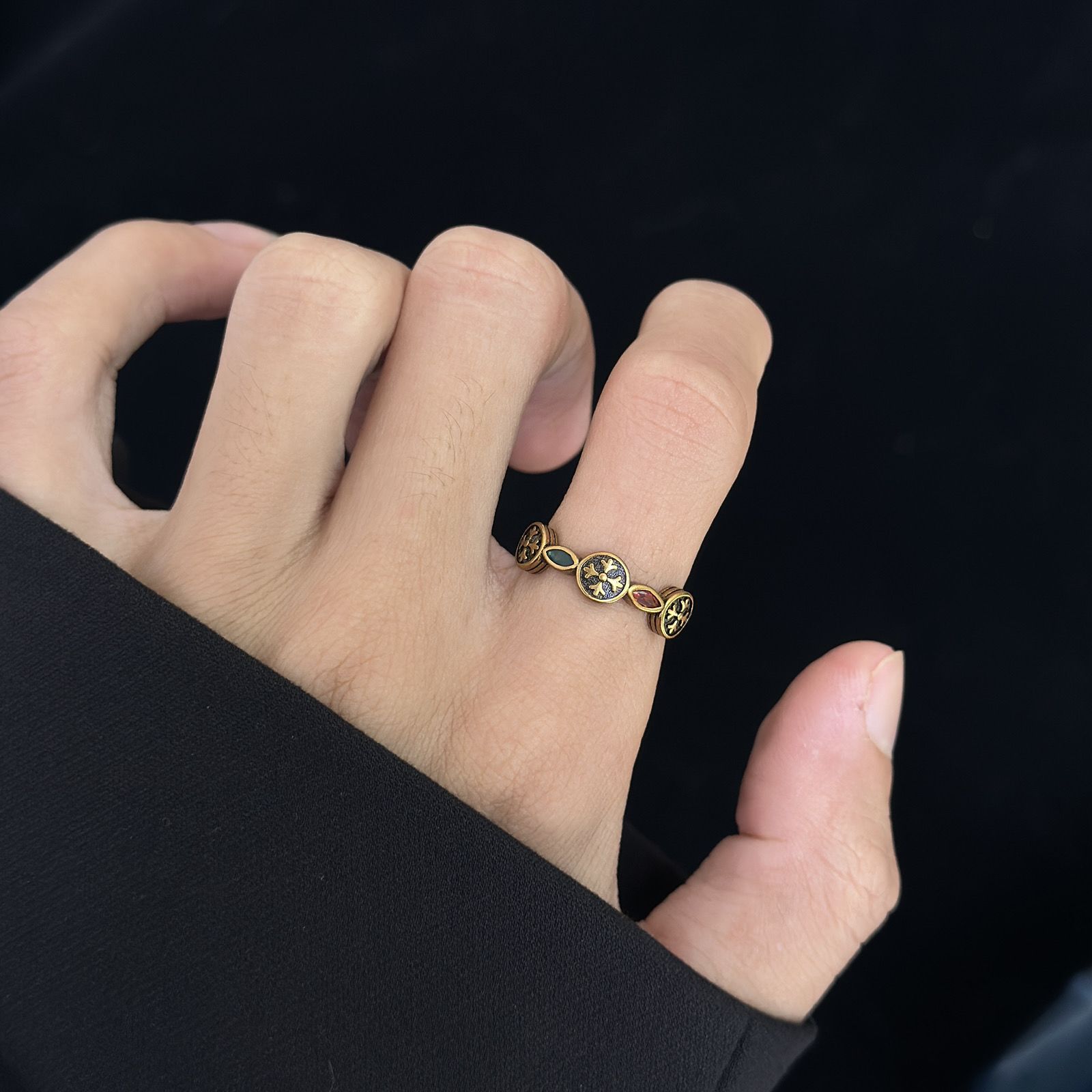 【今日注文なら、もう一つ無料サービス】【Chrome hearts】 クロムハーツ 男女兼用 ヴィンテージカップルリング（オープンデザイン）