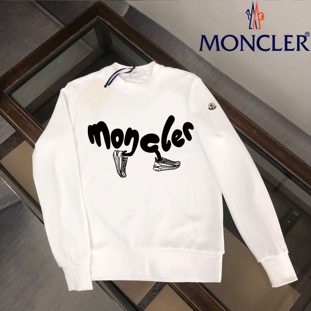 【MONCLER】モンクレール24秋冬新作レターピュアコットンラウンドネックスウェットシャツ 男女兼用