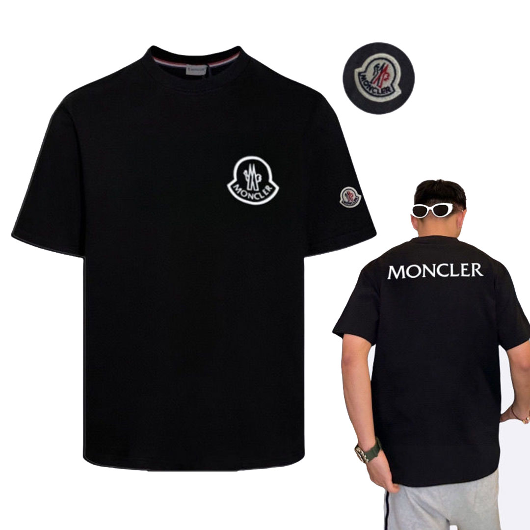 【MONCLER】モンクラープリント半袖の夏のルーズシャツ 男女兼用