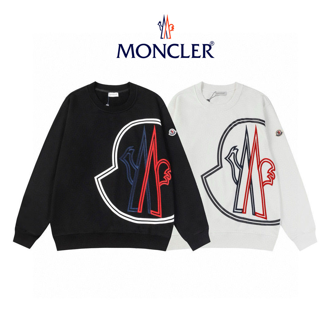 【MONCLER】モンクレール 2025年秋冬 ラウンドネック スウェットシャツ レター刺繍 トップス