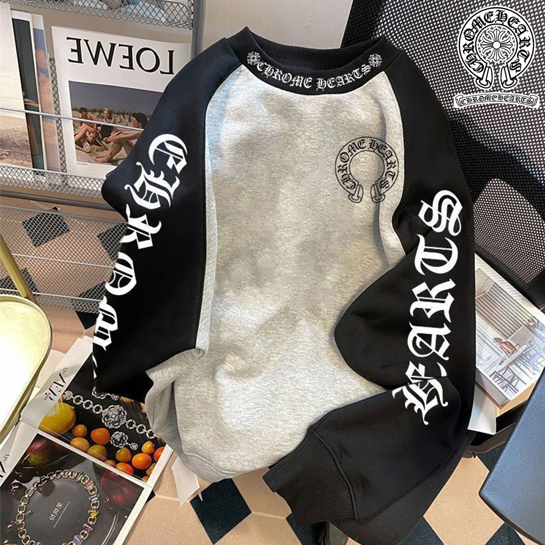 【Chrome hearts】クロムハーツ レトロプリントクルーネックスウェットシャツ