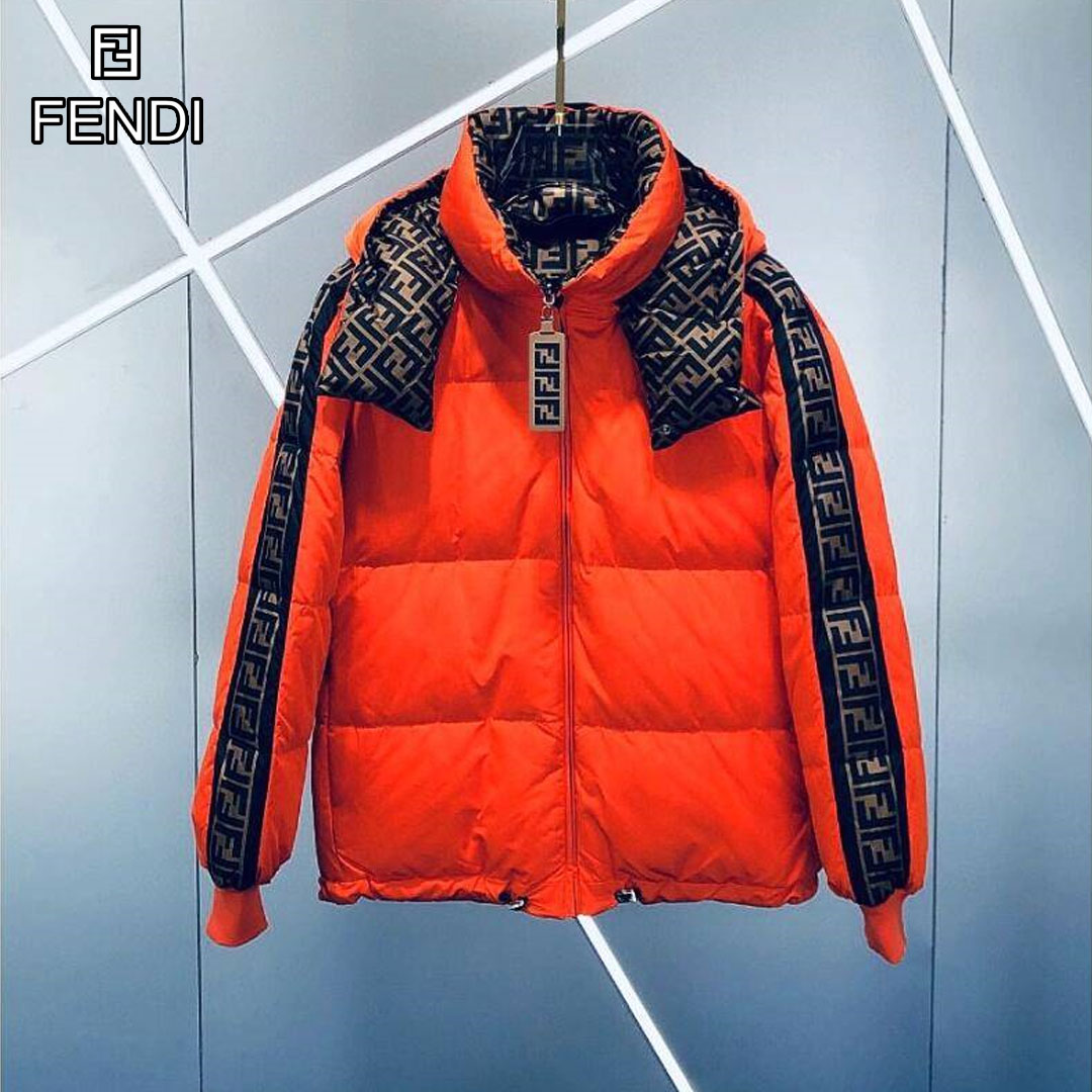 【FENDI】フェンディの新作両面ダウンジャケット、リバーシブルコットンジャケット 男女兼用