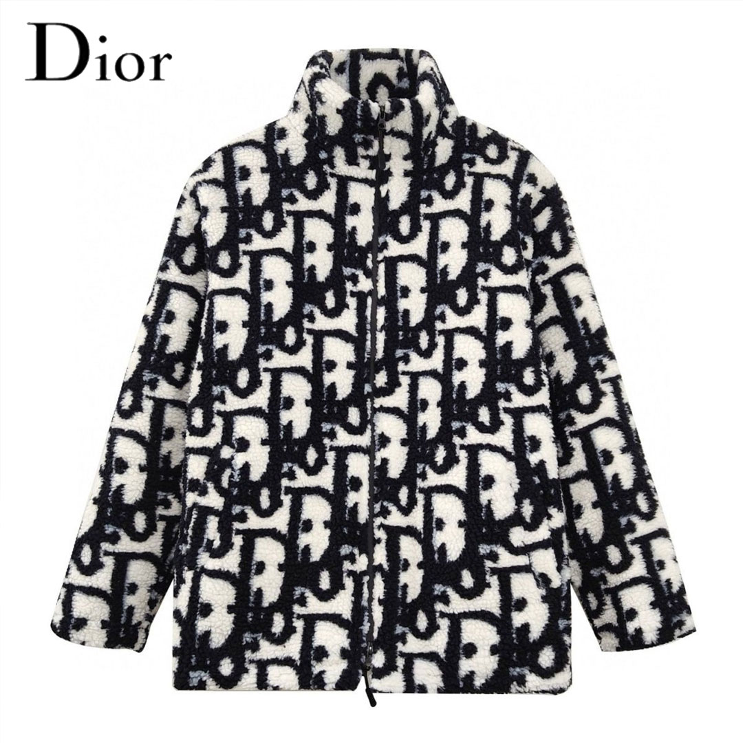 【Dior】 ダブルシャドウ モノグラム ムートン コート 男女兼用