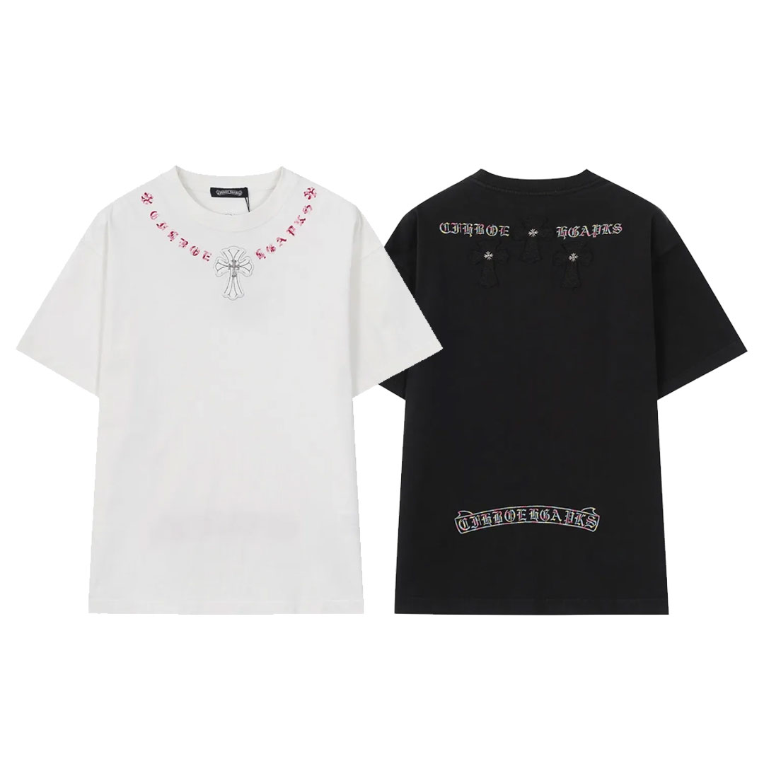 【Chrome Hearts】クロムハーツ 2025年新作 刺繍クロス 半袖シャツ