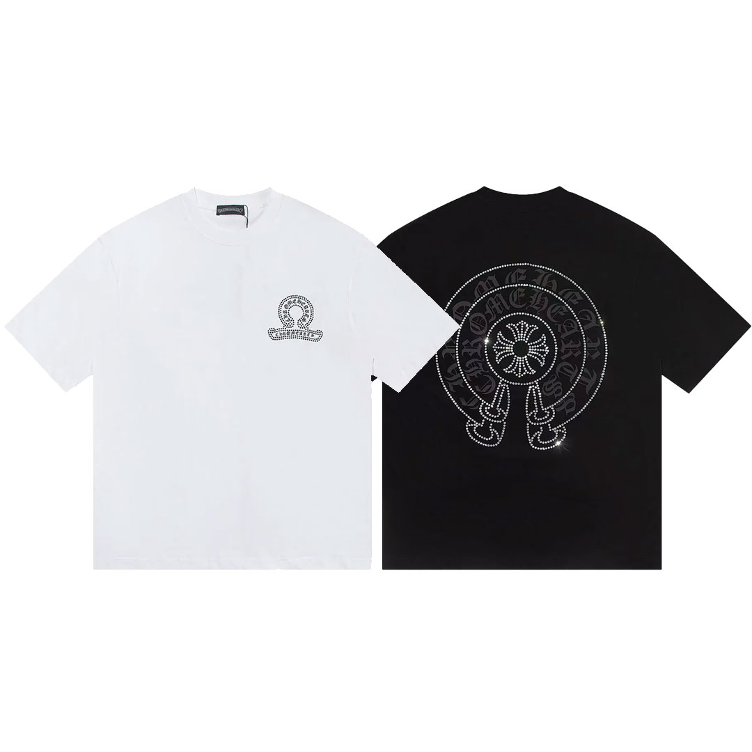 【Chrome Hearts 】クロムハーツ2025 新作 Chrome Hearts ホットダイヤモンド 半袖 Tシャツ