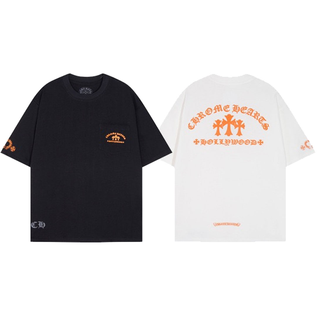 【Chrome Hearts】クロムハーツクロスプリント半袖Tシャツ男女兼用