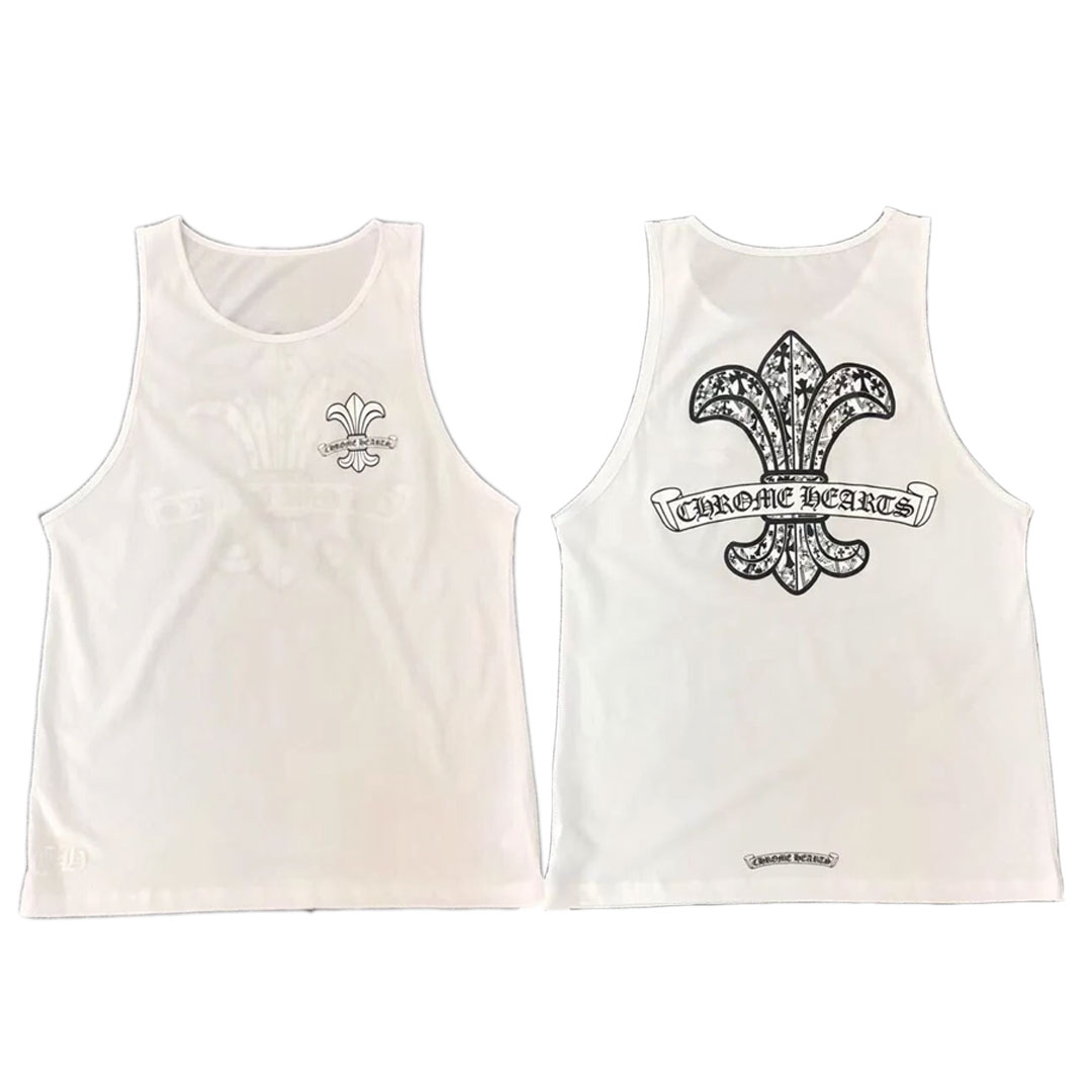 【Chrome Hearts】クロムハーツ プリント サンスクリットクロス ノースリーブ Tシャツ タンクトップ 男女兼用